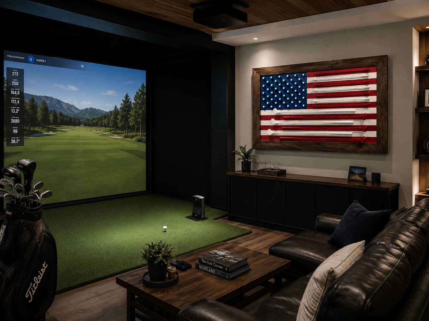 Golf Simulator Room display setting